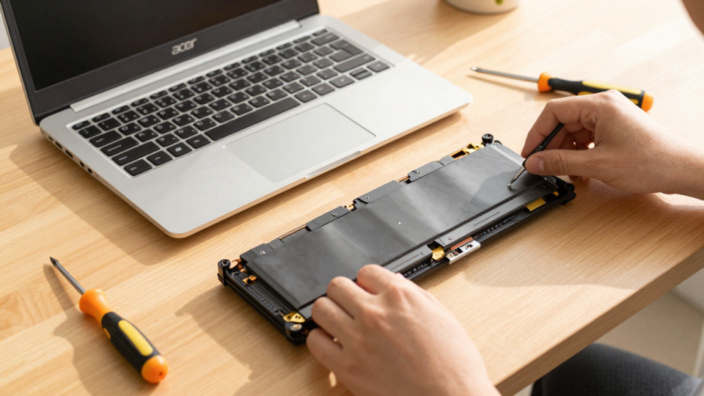החלפת סוללה למחשב נייד Acer: מה כדאי לבדוק